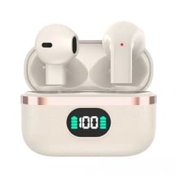 Premium Leather Wireless Earbuds Boasting Sleek Semi-in-ear Design Endurance Battery Mic Ideal Companion for Active Lifestyle