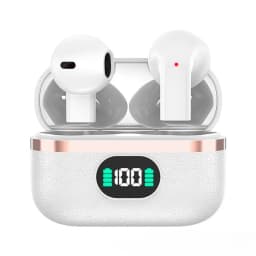 Premium Leather Wireless Earbuds Boasting Sleek Semi-in-ear Design Endurance Battery Mic Ideal Companion for Active Lifestyle