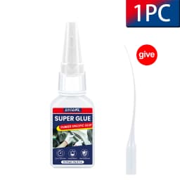 LOOLIFL 20g Universal Super Glue Quick-drying Waterproof Instant Adhesive Leather Rubber Wood DIY Metal Bond Liquid Glue Tool