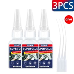 LOOLIFL 20g Universal Super Glue Quick-drying Waterproof Instant Adhesive Leather Rubber Wood DIY Metal Bond Liquid Glue Tool