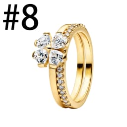 New 925 Sterling Silver Four Leaf Clover Flower Bee Ear Stud Ring Pendant Bead fit DIY Women's Bracelets Necklaces Jewelry Gifts