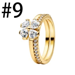 New 925 Sterling Silver Four Leaf Clover Flower Bee Ear Stud Ring Pendant Bead fit DIY Women's Bracelets Necklaces Jewelry Gifts