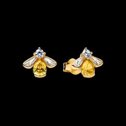 New 925 Sterling Silver Four Leaf Clover Flower Bee Ear Stud Ring Pendant Bead fit DIY Women's Bracelets Necklaces Jewelry Gifts