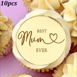 10pcs/5pcs Happy Mother's Day Cupcake Toppers Best Mum Ever Cake Toppers for Mother's Day Celebration Baking Supplies