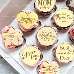 10pcs/5pcs Happy Mother's Day Cupcake Toppers Best Mum Ever Cake Toppers for Mother's Day Celebration Baking Supplies