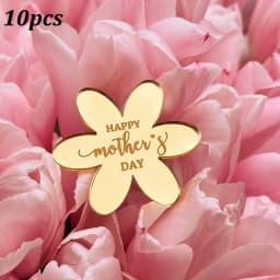 10pcs/5pcs Happy Mother's Day Cupcake Toppers Best Mum Ever Cake Toppers for Mother's Day Celebration Baking Supplies
