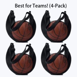Anti-Tear Mesh Single Ball Bag Fits Size 7 Basketball Soccer Volleyball Crossbody Carrier With Adjustable Strap & Zipper