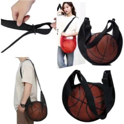 Anti-Tear Mesh Single Ball Bag Fits Size 7 Basketball Soccer Volleyball Crossbody Carrier With Adjustable Strap & Zipper