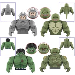 Movable Model Bricks Beast Lizard Rhino Assemble Colossus Assembly Action Figures Puzzle Toy Building Blocks Ornament Model Doll