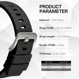 New Curved End Rubber Watch Straps 20mm Watch Belt Military 21mm 22mm FKM Watch Bands Bracelet for omega swatch Men's