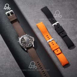 New Curved End Rubber Watch Straps 20mm Watch Belt Military 21mm 22mm FKM Watch Bands Bracelet for omega swatch Men's