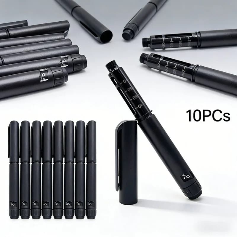 10PCS Pen Injector Disposable Sterile Injection Pens Rotary Window Adjustment Insulin/Peptide Pen Injector Kit