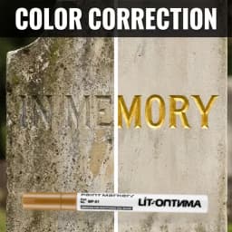 1-2Pcs Golden Tombstone Marker Pen Quick Dry Oil Based Fine Tip Weather Resistant For Granite Marble Cemetery Maintenance