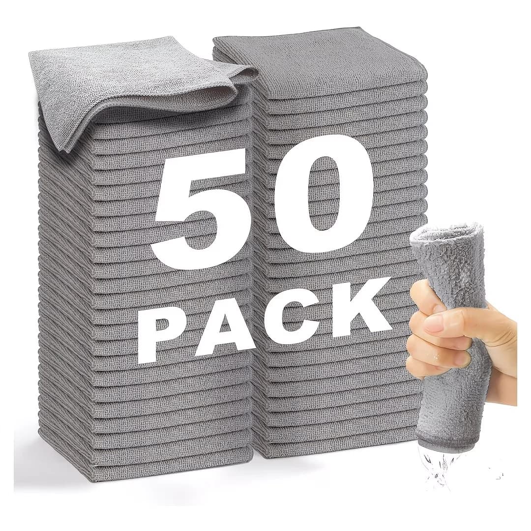 Thicken Microfiber Cleaning Cloths Lint Free Microfiber Cleaning Towel Cloths Reusable Cleaning Towels Absorbent for Car Window