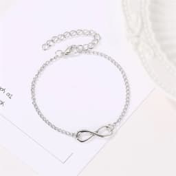 L040 Hot Minimalist Punk Vintage Bijoux Fashion Charm Infinity 8 Bracelets For Women Gift Men Chain Tiny Bangles Cheap Jewelry