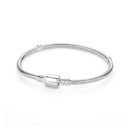 Original 925 Sterling Silver Bracelets Bangles Love Heart Clip Charms Beads Snake Chains For Women Rose Gold DIY Luxury Jewelry