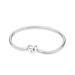 Original 925 Sterling Silver Bracelets Bangles Love Heart Clip Charms Beads Snake Chains For Women Rose Gold DIY Luxury Jewelry