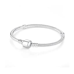 Original 925 Sterling Silver Bracelets Bangles Love Heart Clip Charms Beads Snake Chains For Women Rose Gold DIY Luxury Jewelry