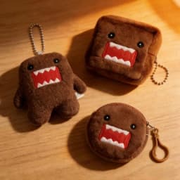 Kawaii Cute Domo Kun Plush Keychain Anime Keyring Charm for Bag Keys Gift Collection