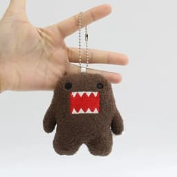 Kawaii Cute Domo Kun Plush Keychain Anime Keyring Charm for Bag Keys Gift Collection