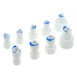 Reverse Osmosis RO Water System Fitting 1/4" 3/8" Inch 8mm OD Hose Tube 1/4" 1/2" 3/4" 1/8" Female Plastic Pipe Quick Connectors