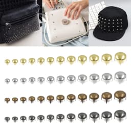 100pcs 2.5-16mm Round Dome Rivets Spike Studs Spots Nailhead Punk Rock DIY Leather Craft For Shoes Clothing Bag Parts Decoration