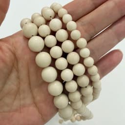 Natural Stone White Jasper Round Loose Beads 15" Strand 4 6 8 10 12MM Pick Size For Jewelry Making