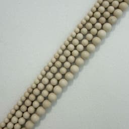 Natural Stone White Jasper Round Loose Beads 15" Strand 4 6 8 10 12MM Pick Size For Jewelry Making