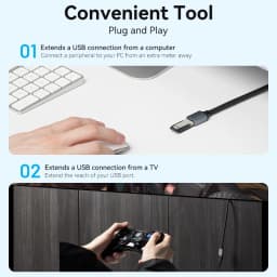 Vention USB Cable USB 3.0 Extension Cable Male to Female 3.0 2.0 USB Extender Cable for PS4 Xbox Smart TV PC USB Extension Cable
