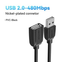 Vention USB Cable USB 3.0 Extension Cable Male to Female 3.0 2.0 USB Extender Cable for PS4 Xbox Smart TV PC USB Extension Cable