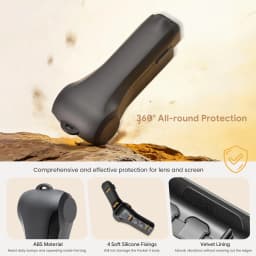 Full Protective Cover Case for DJI Osmo Pocket 4 Accessories with 3 CPL/ND Filter Slots Impact-Resistant Gimbal