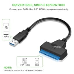 SATA to USB3.0 Cable USB Type C to SATA III Hard Driver Adapter 2.5 Inch External HDD SSD USB C to Sata Cord Connector Converter