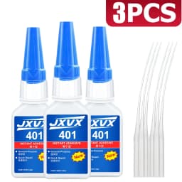 Brand-new 401 super glue super cyanoacrylate glue, instant drying in 5 seconds,Non-whitening Low odor Leather Rubber Wood Metal glass Strong Bond Liquid waterproof, stable and versatile bonding tool.1-6PCS