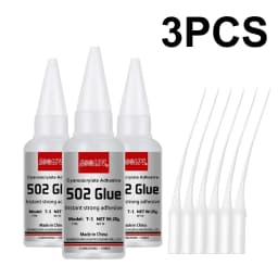 20ml 502 Super Glue Instant Strong Adhesive Cyanoacrylate Fast Drying Clear Glue for Metal Plastic Wood Ceramic Glass Shoes