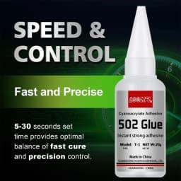 20ml 502 Super Glue Instant Strong Adhesive Cyanoacrylate Fast Drying Clear Glue for Metal Plastic Wood Ceramic Glass Shoes