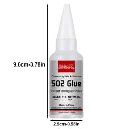 20ml 502 Super Glue Instant Strong Adhesive Cyanoacrylate Fast Drying Clear Glue for Metal Plastic Wood Ceramic Glass Shoes
