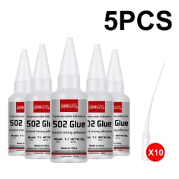 20ml 502 Super Glue Instant Strong Adhesive Cyanoacrylate Fast Drying Clear Glue for Metal Plastic Wood Ceramic Glass Shoes
