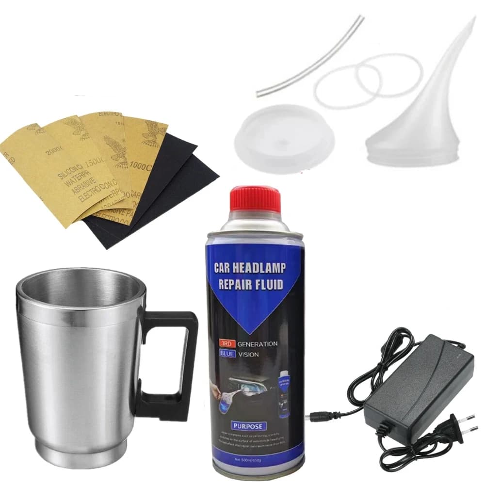 Car Headlight Polish Restoration Kit Car Headlight Repair Renovation Kit Headlamp Liquid Polymer Auto Tool Set