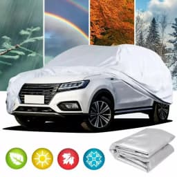 1pc Car Sunshade Cover PEVA Single-layer Car Dust Cover Waterproof Sunscreen Foldable Car Clothes Universal Automotive Products