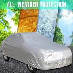 1pc Car Sunshade Cover PEVA Single-layer Car Dust Cover Waterproof Sunscreen Foldable Car Clothes Universal Automotive Products