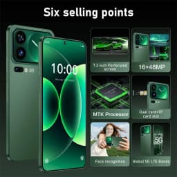 Hot New Smart Mobile Phones 7.3HD Smartphone 5G For 17 Pro Max 22G+2TB Cheap Cell Phone Unlocked Android 7800mAh Dual Sim Card