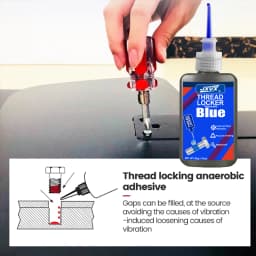 50g Threadlocker Anaerobic Glue Blue Medium Strength Automotive-grade LockerThread for Metal, Fasteners, Nuts, Bolts to Against Losening Lock Tight Seal Fasteners  Curing Metal Glue,Rustproof.