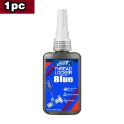 50g Threadlocker Anaerobic Glue Blue Medium Strength Automotive-grade LockerThread for Metal, Fasteners, Nuts, Bolts to Against Losening Lock Tight Seal Fasteners  Curing Metal Glue,Rustproof.