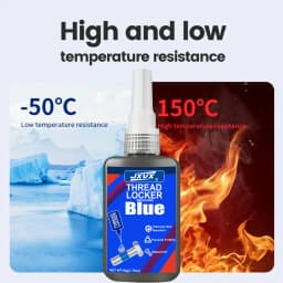 50g Threadlocker Anaerobic Glue Blue Medium Strength Automotive-grade LockerThread for Metal, Fasteners, Nuts, Bolts to Against Losening Lock Tight Seal Fasteners  Curing Metal Glue,Rustproof.