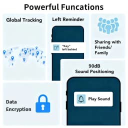 Android Smart Tag for Google Find Hub 90dB Loud Sound Replaceable Battery Bluetooth Anti-Loss Pet Tracker for Keys Bag Wallet