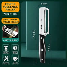 Stainless Steel Wooden Handle Peeler High-Looking Kitchen Special for Fruit and Vegetable Peeling Durable and Smooth Operation
