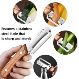 Stainless Steel Wooden Handle Peeler High-Looking Kitchen Special for Fruit and Vegetable Peeling Durable and Smooth Operation