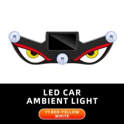 Solar Powered Cool DEMON EYE Led Ambient Light Car Neon Light Wireless Suction Cup USB Rechargeable Atmosphere Breathing Lamp
