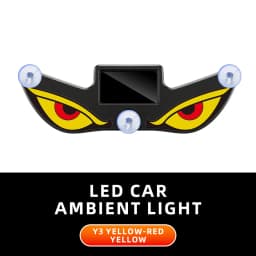 Solar Powered Cool DEMON EYE Led Ambient Light Car Neon Light Wireless Suction Cup USB Rechargeable Atmosphere Breathing Lamp
