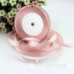 22m Long Pink Silk Satin Ribbon 10mm Wide Party Home Wedding Decoration Gift Wrapping Christmas New Year DIY Material Supplies